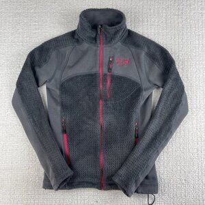 Mountain Hardwear Womens Full Zip Monkey Fleece Jacket XS Pink Gray Polartec